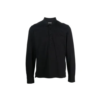 TOM FORD Button front Long sleeved Polo Shirt