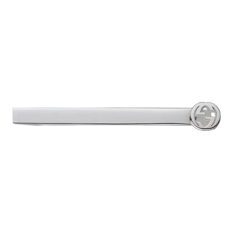 GUCCI Sterling Silver Interlocking G Tie Pin-1