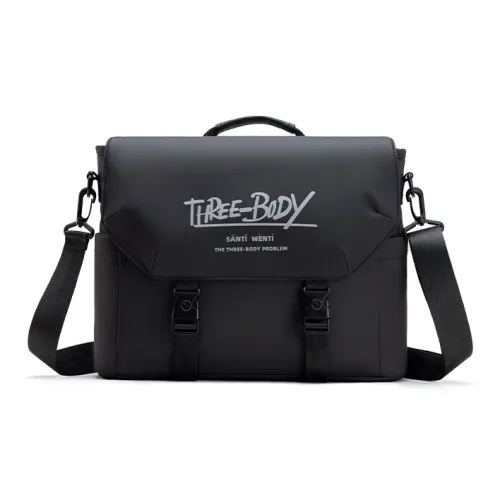 HLA Three Body Collaboration Membrana Dermalis Messenger Bag, Shoulder Bag, Crossbody Bag Unisex Black