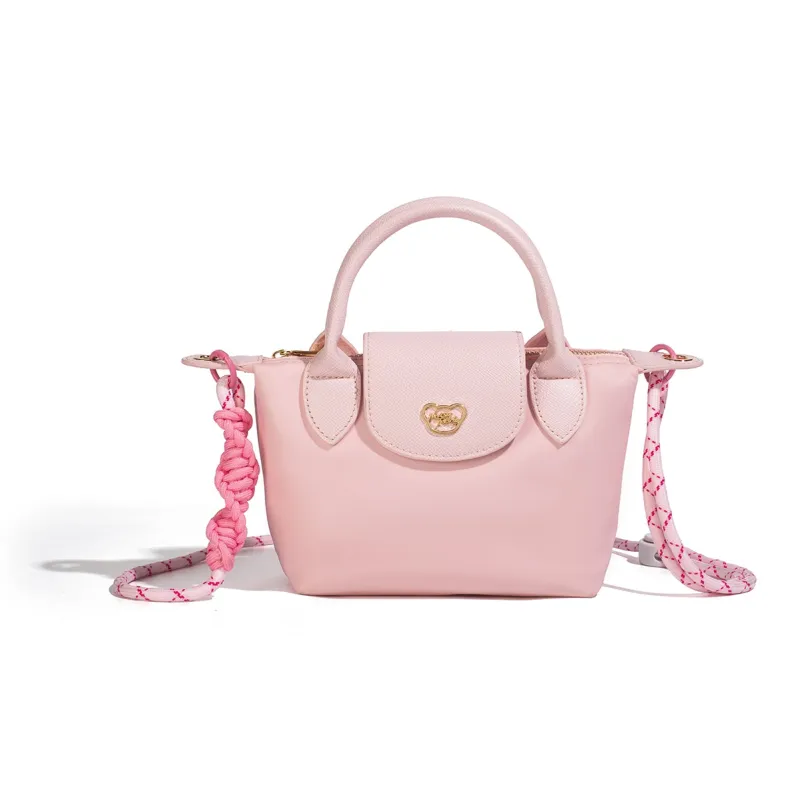 NOISY TEDDY Nylon Dumpling Bag Handbag Regular Women's Pink/Blue/Rose Red/Purple-1