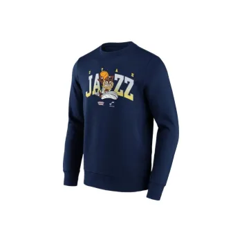 NBA x Fanatics Utah Jazz Utah Jazz Looney Tunes Taz Graphic Crew Sweatshirt Sweatshirt Men's Blue