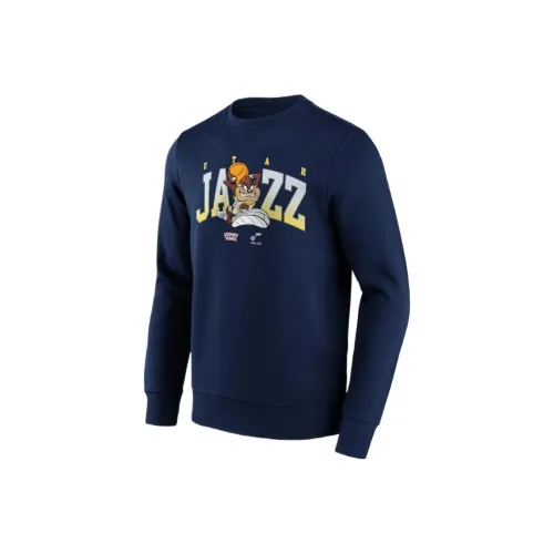 NBA x Fanatics Utah Jazz Utah Jazz Looney Tunes Taz Graphic Crew Sweatshirt Sweatshirt Men's Blue