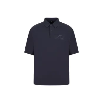 ARMANI EXCHANGE Polo Shirts Men Navy Blue