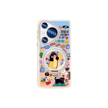 Marsfield Acrylic Material Rotating Magnetic Stand Case Free Melody Phone Cases Compatibility Huawei P70/P70 Pro