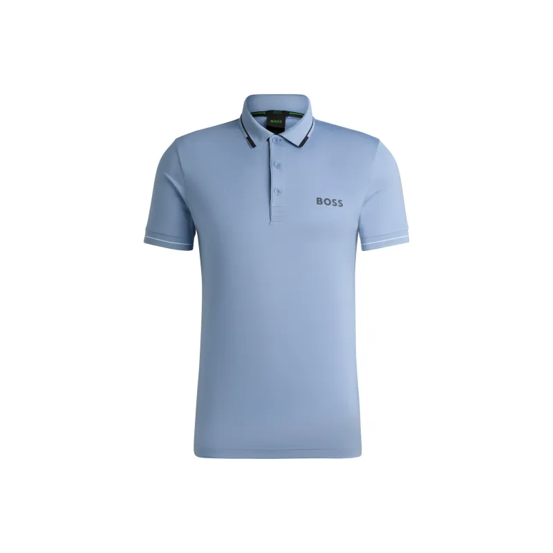 HUGO BOSS FW24 Polo Shirt Men's Light Blue-0