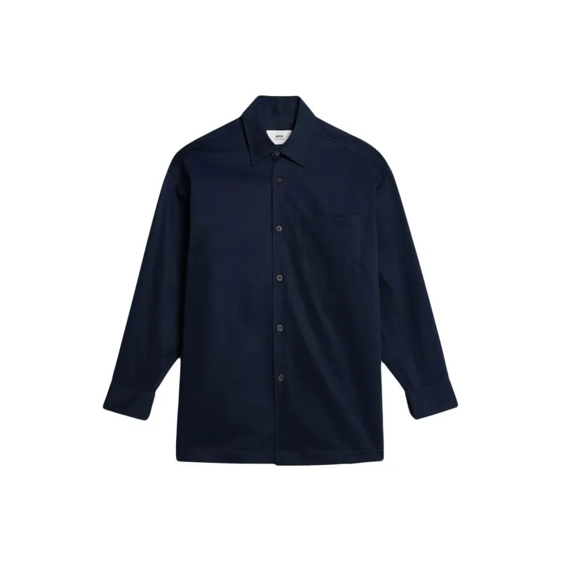 Ami Paris Logo Printed Long Sleeved Buttoned Shirt-0