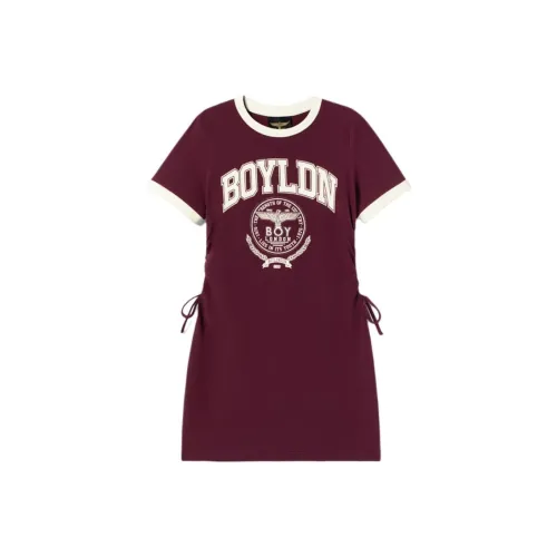 Boy London Short Sleeved Dresses Women's Burgundy/Ecru