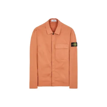 STONE ISLAND 10710 Supima® Cotton Twill Stretch-Tc Shirt Men's Rusty Red