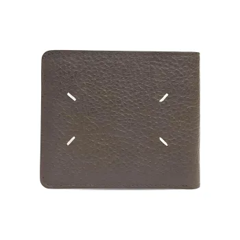 Maison Margiela Grained Calfskin Card Holder Women's Coffee