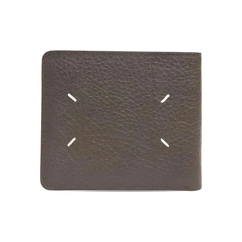 Maison Margiela Grained Calfskin Card Holder Women's Coffee