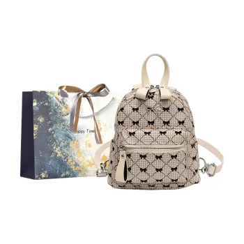 Iman's House PU Backpack Regular Women's White/Gray/Black
