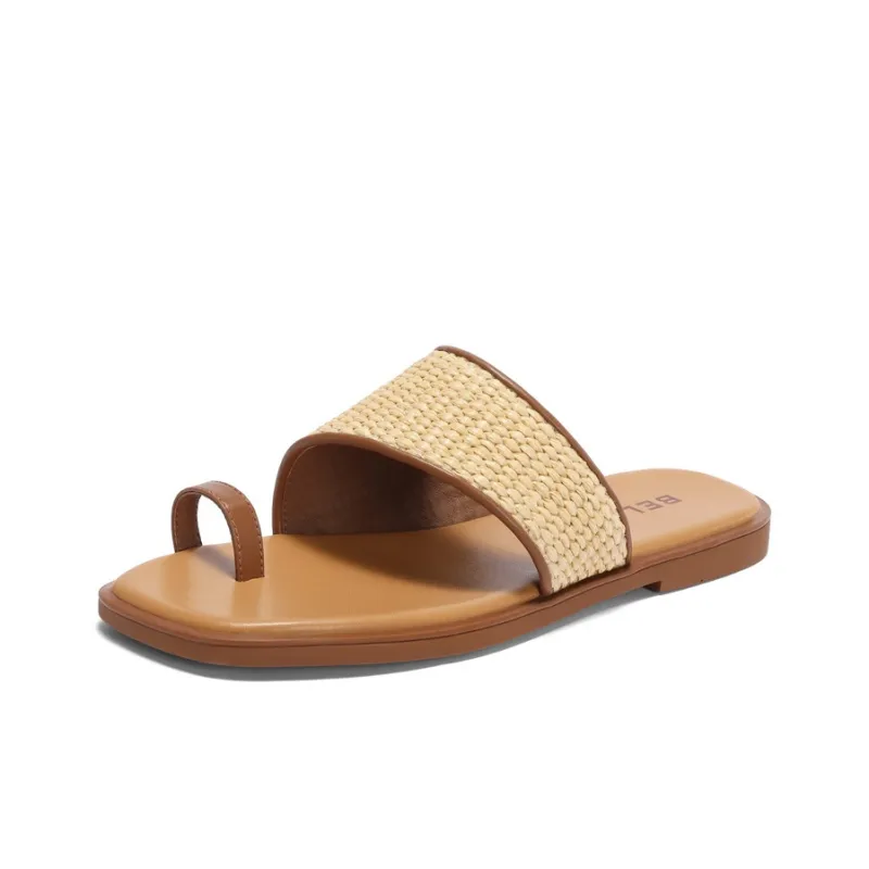 BELLE Slide Slippers Women's Apricot, Ecru-1