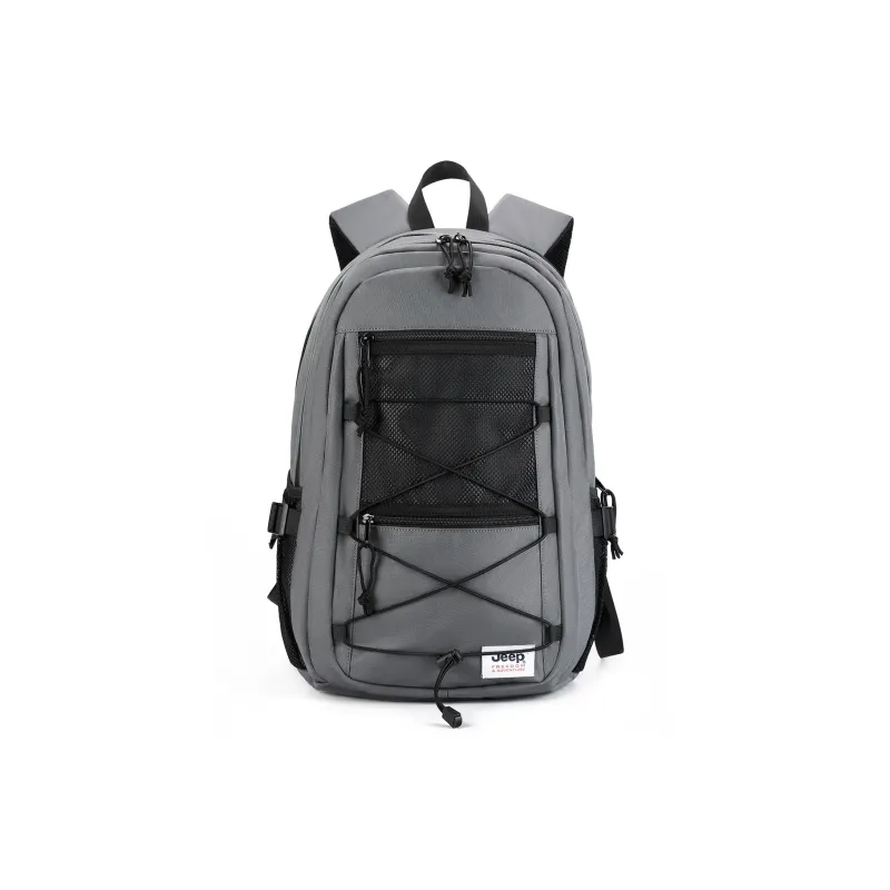 Jeep Nylon Commute Travel Versatile Laptop Bag Backpack, Regular Unisex Khaki/Gray/Black-3