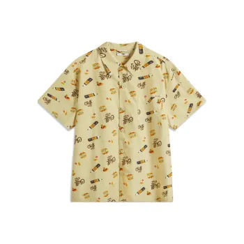 LiNing Shirt Men's Lotus Yellow All Over Print