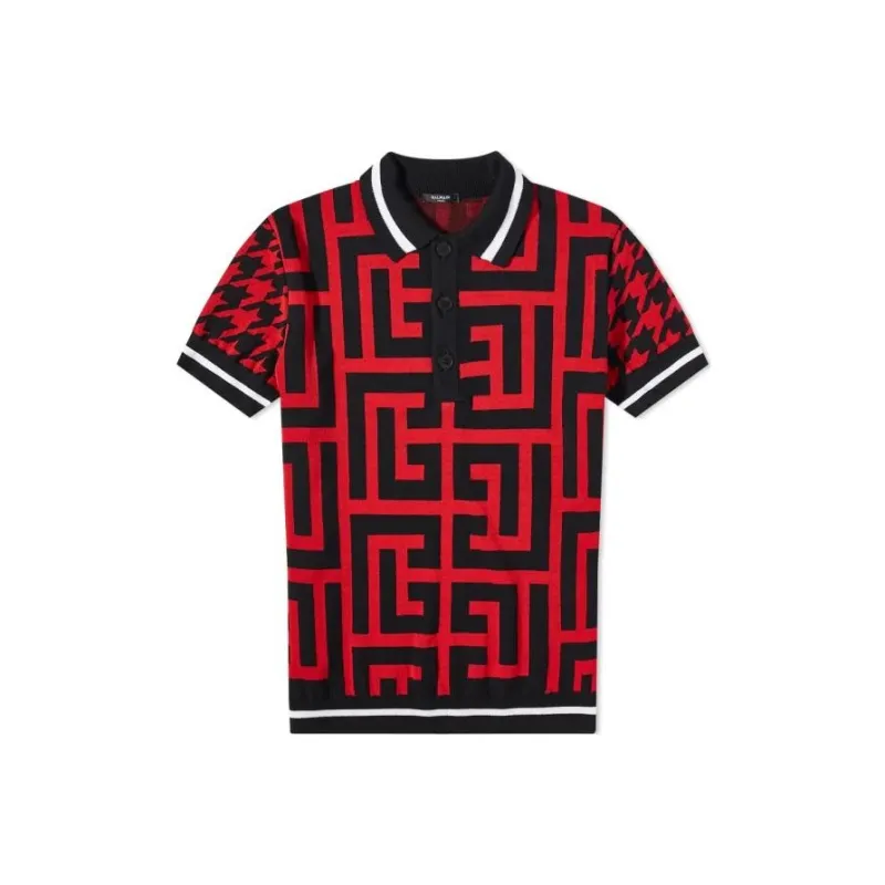 BALMAIN Polo Shirts Men Red-0