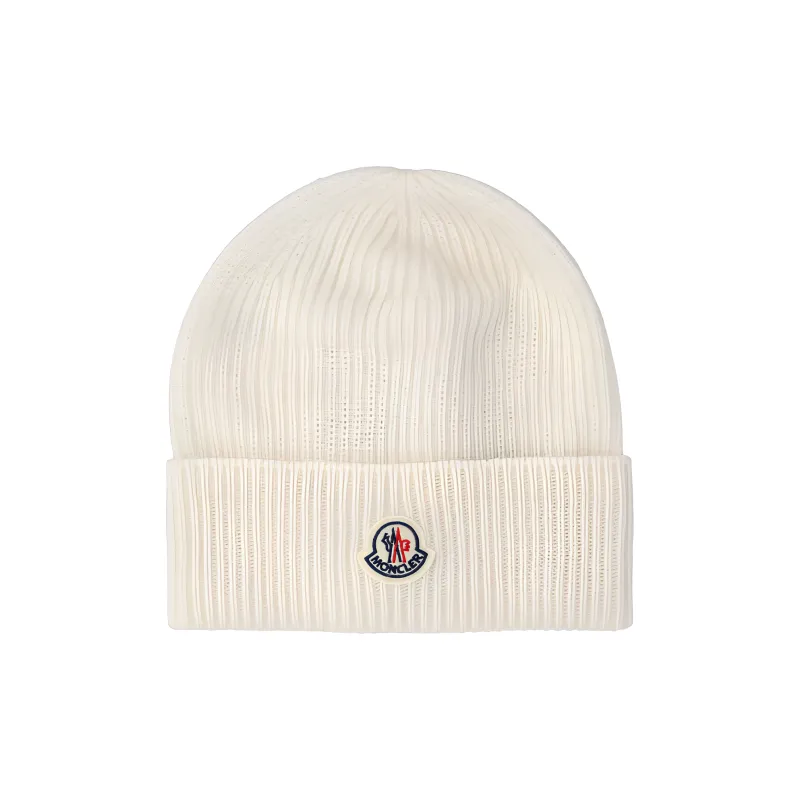 Moncler Virgin Wool Cashmere Beanies Men's Beige-0