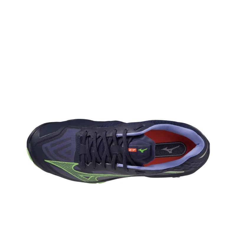 Mizuno Wave Lightning Z7 Shock Absorbers With Slip Resistant Features Low Top Training Shoes Unisex Purple Green-1