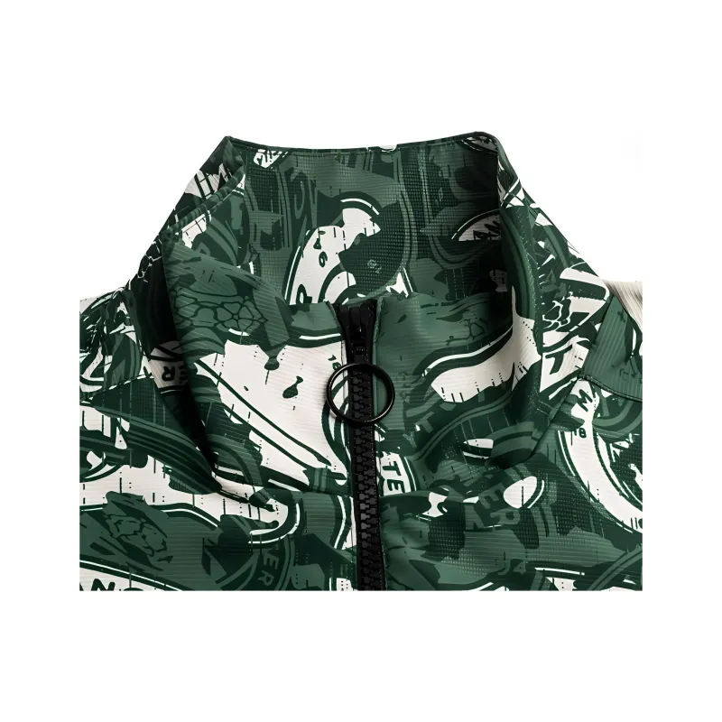 PUMA Jackets Men Silver Green Camouflage 10-2