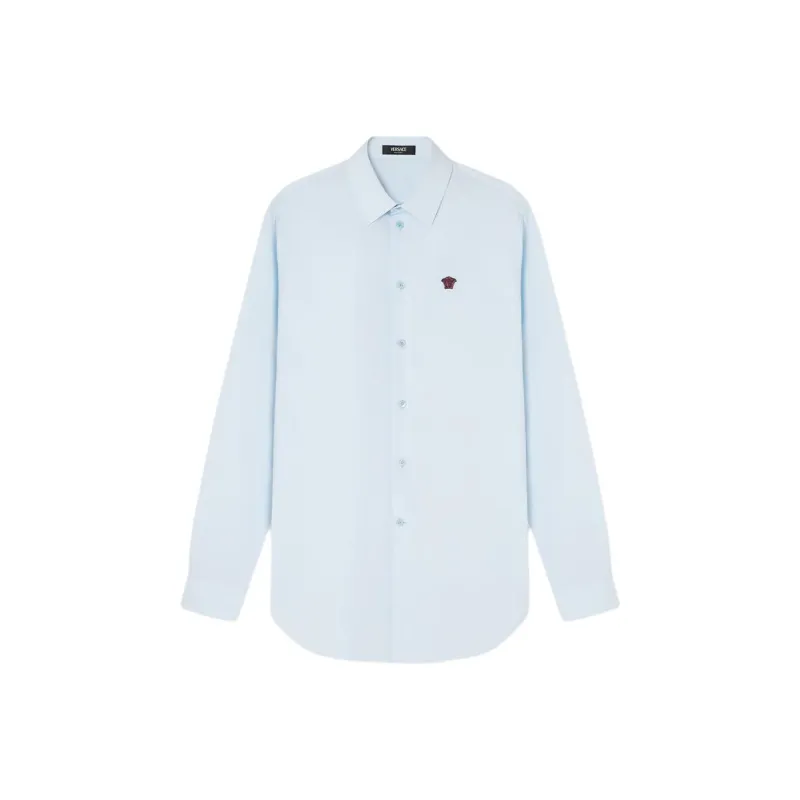 VERSACE Medusa Embroidered Long Sleeved Shirt-0
