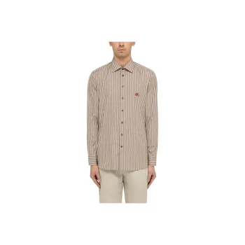 ETRO Pegaso Embroidered Striped Shirt
