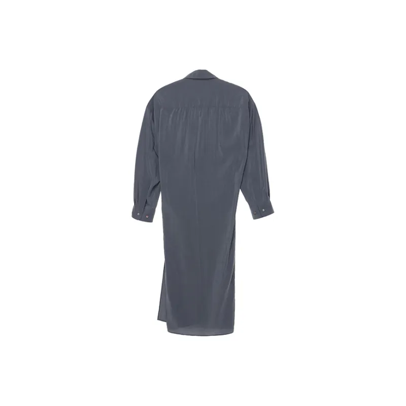 Lemaire Straight Collar Twisted Dress 'Asphalt'-1
