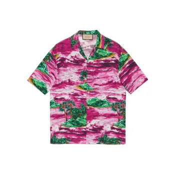 GUCCI Love Parade SS22 Shirt Men's Rose Red