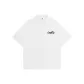 White with Black Print Red