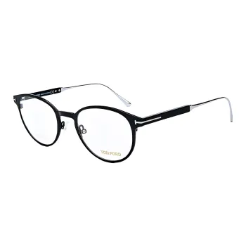TOM FORD Plate Frame Titanium Alloy Irregular Shape Eyeglass Frames Unisex Black