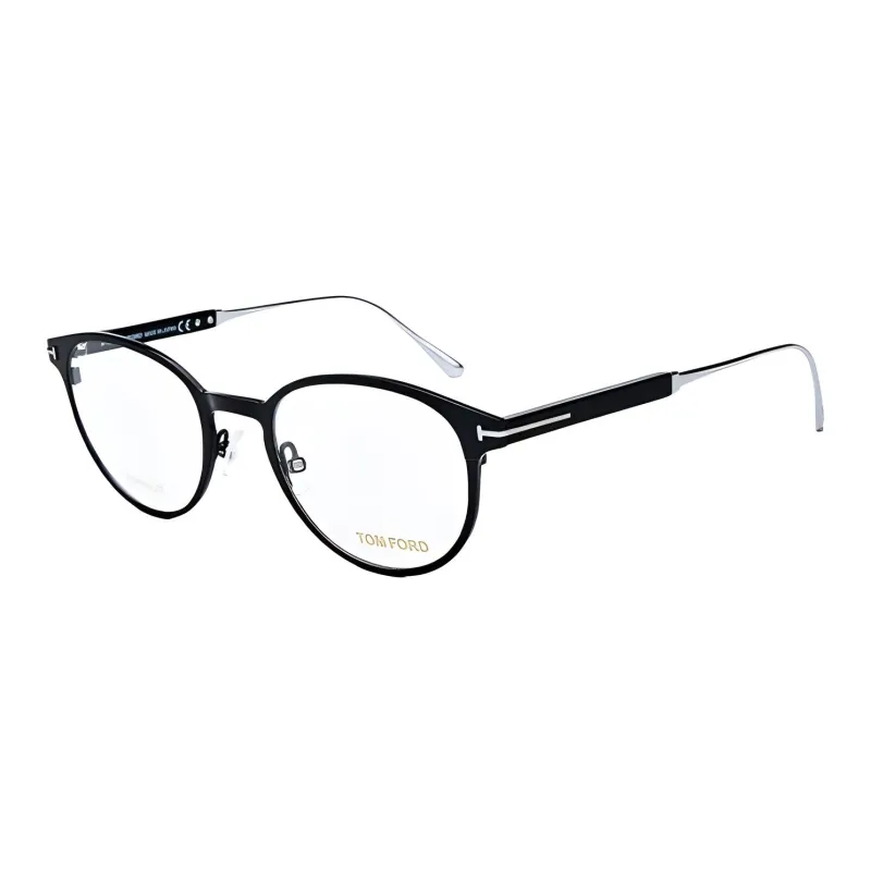 TOM FORD Plate Frame Titanium Alloy Irregular Shape Eyeglass Frames Unisex Black-0
