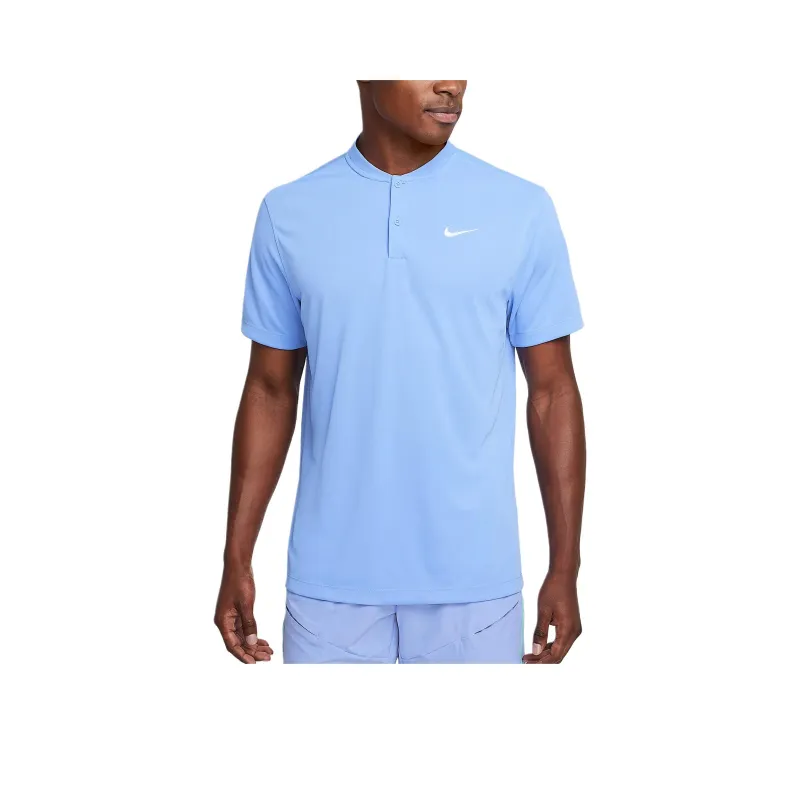 Nike CourtDri Fit FW24 Tennis Blade Polo Shirt Men's Light Blue/White-0