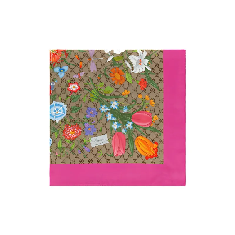 GUCCI Silk Scarves Women's Fuchsia-1