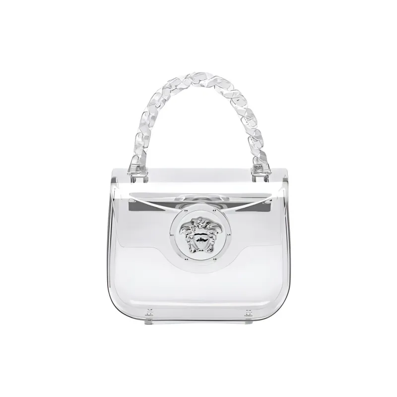 VERSACE La Medusa Acrylic Shoulder Bag Crossbody Bag Handbag Mini Women's Transparent-0