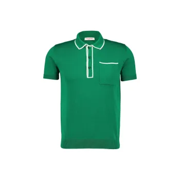 Valentino Logo Embroidered Knitted Polo Shirt