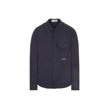 STONE ISLAND Logo Printed Button Up Shirt