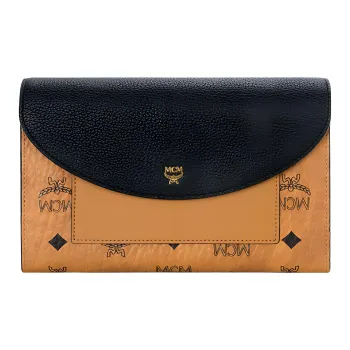 MCM Flap Wallet With Pouch Visetos Cognac/Black
