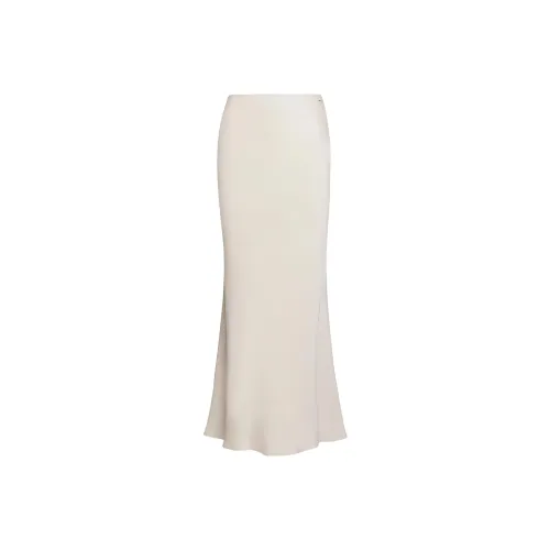 CALVIN KLEIN Casual Long Skirt Women's White