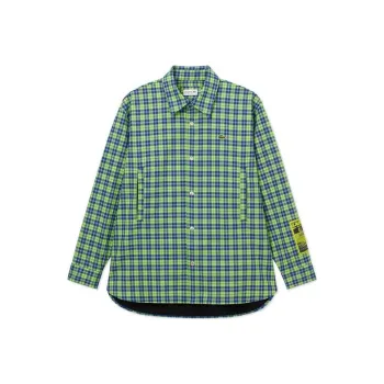 LACOSTE Shirt Men's Blue Green Plaid