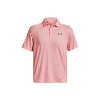Under Armour Men's Playoff 3.0 Printed Polo Shirt Pink