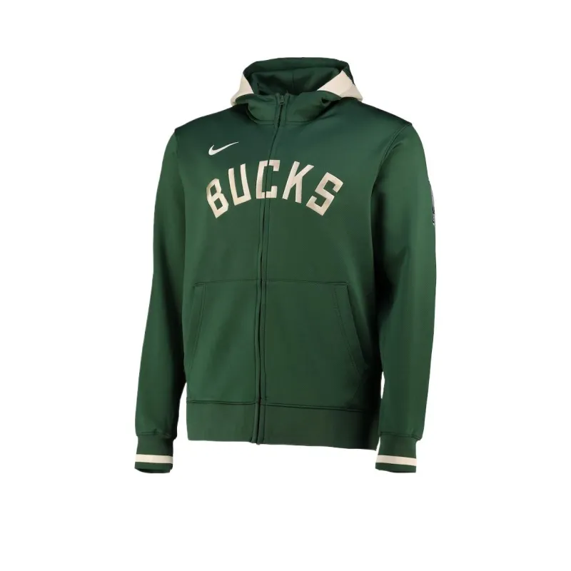 NBA x Nike Milwaukee Bucks Thermafle Sweatshirt Men's Green-0