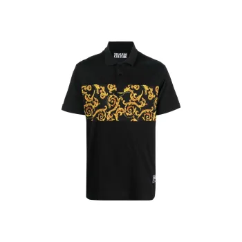 VERSACE JEANS COUTURE SS23 Polo Shirt Men's Black