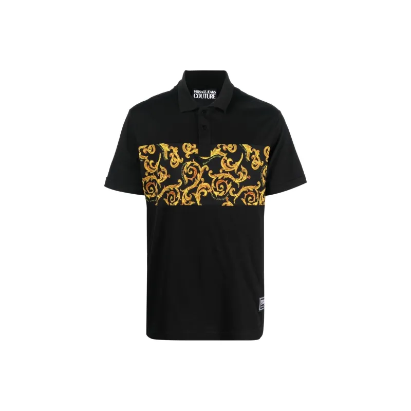 VERSACE JEANS COUTURE SS23 Polo Shirt Men's Black-0