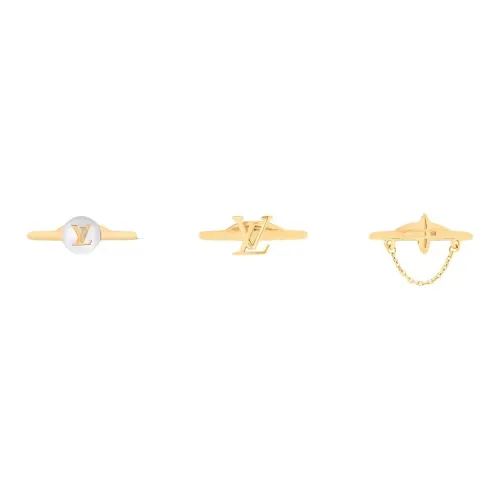 LOUIS VUITTON Metal, Resin, Bead Rings Women's Gold