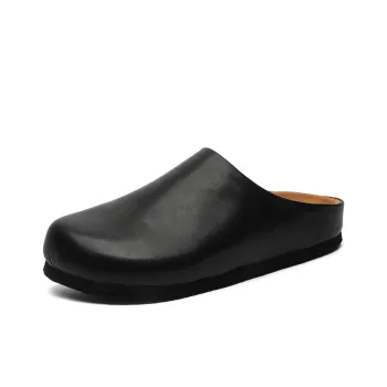 KUNGFUDEER Rubber Sole Abrasion Resistant Quick Dry Wrap toe Slippers Unisex Black