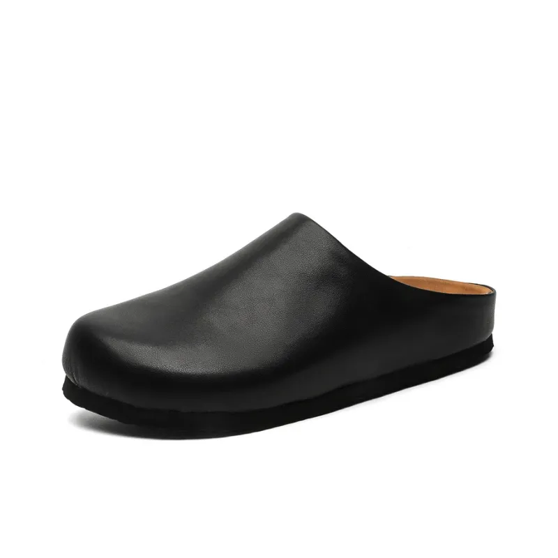KUNGFUDEER Rubber Sole Abrasion Resistant Quick Dry Wrap toe Slippers Unisex Black-0
