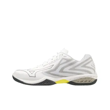 Mizuno Wave Claw EL 2 Anti Slip Wear Resistant Mid Top Badminton Shoes Unisex White