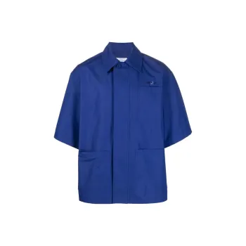 OFF WHITE Logo Embroidered Buttoned Shirt