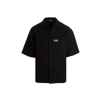 GCDS Logo-Printed Buttoned Bowling Shirt