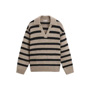 ZARA Polo Shirt Men's Dark Beige