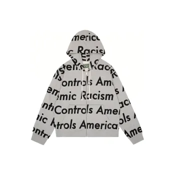 Denim Tears X Arthur Jafa Systemic Racism Controls America Zip Up Hoodie