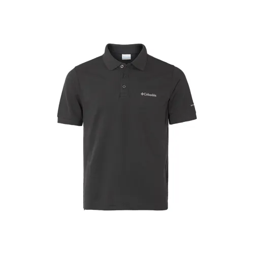 Columbia Polo Shirt Men's Black Gray